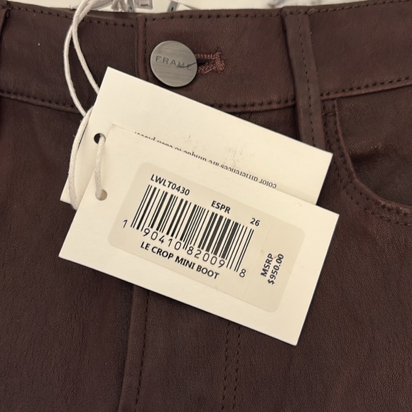 Frame Leather Crop Mini Boot Sz 26 - Picture 3 of 5